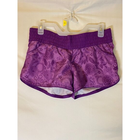 XHILERATION WOMENS SIZE MEDIUM M RUNNING SHORTS PURPLE WORKOUT POCKETS - Picture 1 of 3